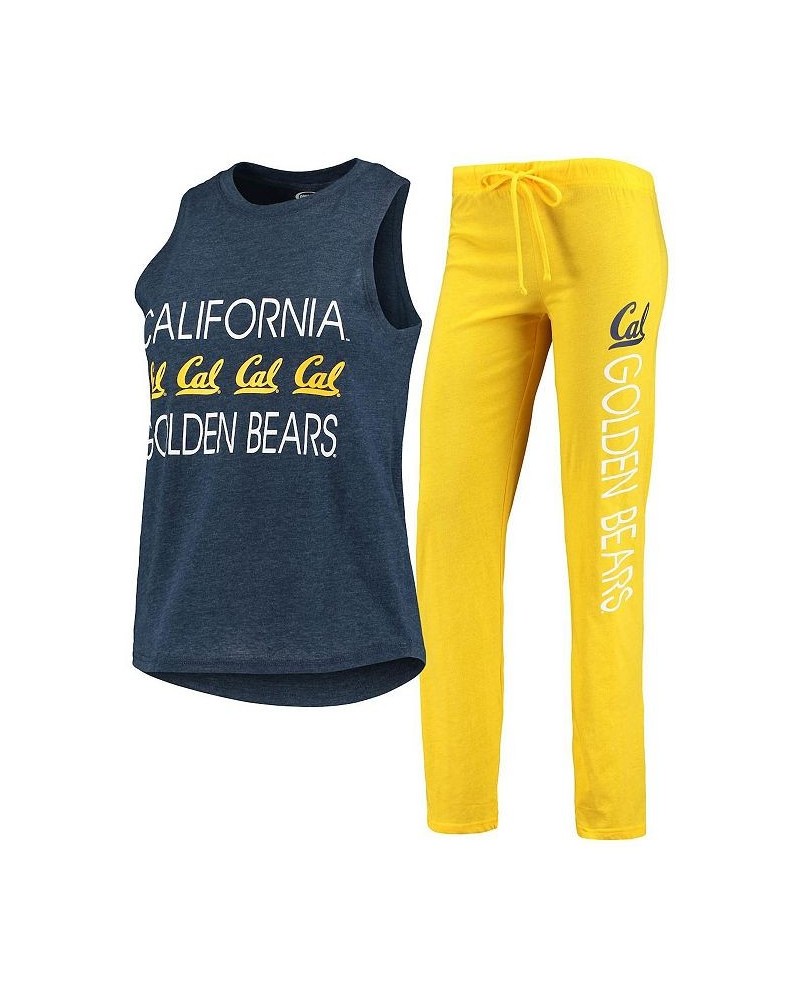 Women's Navy Gold Cal Bears Team Tank Top and Pants Sleep Set Navy, Gold-Tone $33.14 Pajama