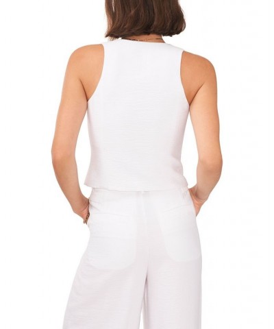 Women's Button Down Micro Vest Ultra White $32.70 Jackets