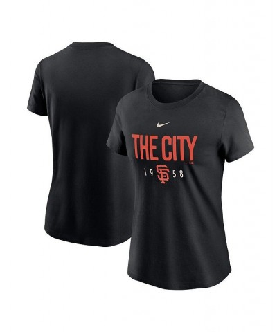 Women's Black San Francisco Giants Local Team T-shirt Black $25.19 Tops