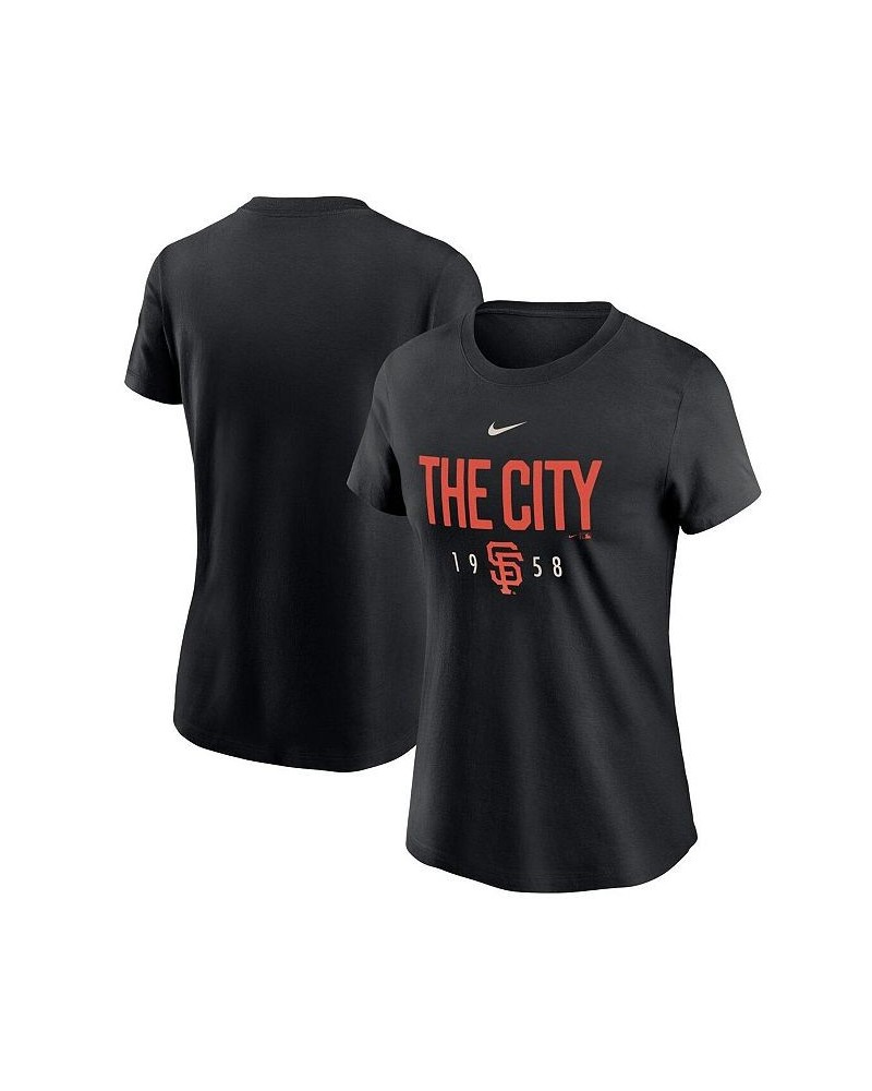 Women's Black San Francisco Giants Local Team T-shirt Black $25.19 Tops