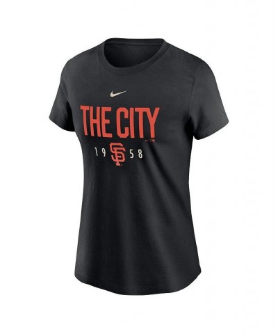 Women's Black San Francisco Giants Local Team T-shirt Black $25.19 Tops