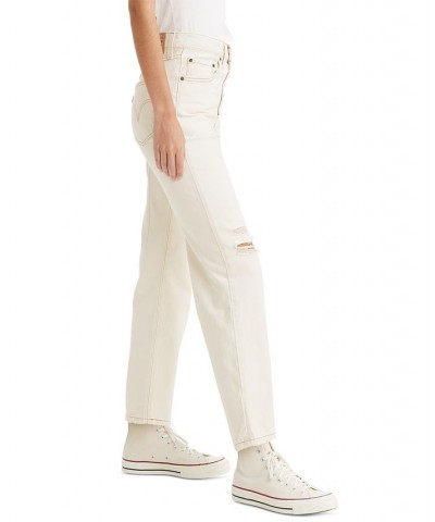 Women's Button-Fly Straight-Leg Ankle Jeans White $29.14 Jeans