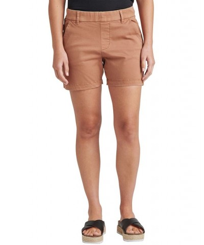 Women's Maddie Mid Rise Pull-On Shorts Brown $27.84 Shorts