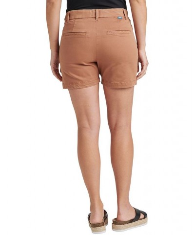 Women's Maddie Mid Rise Pull-On Shorts Brown $27.84 Shorts