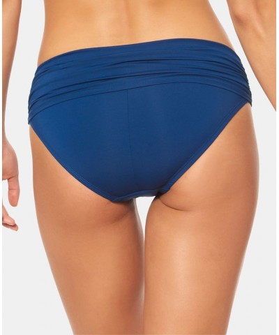 Women's Behind-The-Seams Halter Bikini Top & Matching Bottoms Navy $41.08 Swimsuits