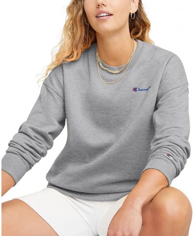 Women's Powerblend Crewneck Sweatshirt Gray $20.43 Sweatshirts