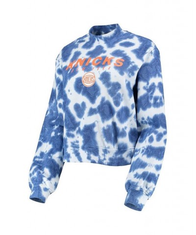 Women's Blue New York Knicks Tie-Dye Pullover Sweatshirt Blue $45.04 Sweatshirts