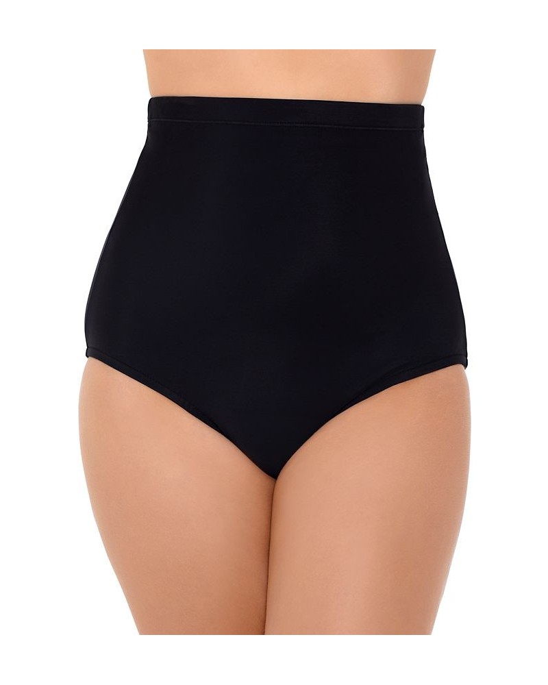 Women's Leopard Pleated-Front Tankini & Solid Swim Skirt Black $36.08 Swimsuits