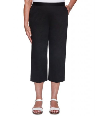 Petite Classics Capri Pull-On Pants Black $30.16 Pants