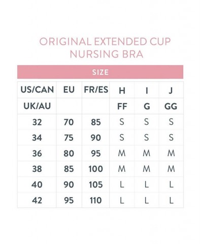 Women's Original Extended Cup Nursing Bra Gray $23.03 Bras