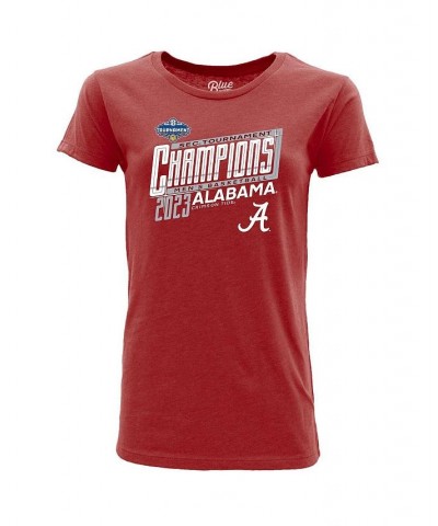 Women's Alabama Crimson Tide 2023 SEC Men's Basketball Conference Tournament Champions Locker Room T-shirt Crimson $21.60 Tops