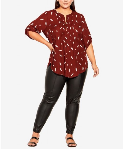 Plus Size Eastbrook Print Top Feather $38.71 Tops