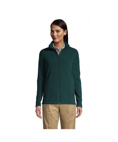 School Uniform Women's Full-Zip Mid-Weight Fleece Jacket Evergreen $30.85 Jackets