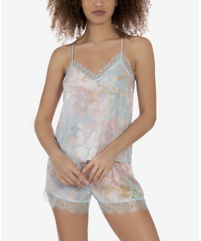 Women's Nikki Sunrise Floral Cami Top Set 2 Piece Cream $20.30 Sleepwear