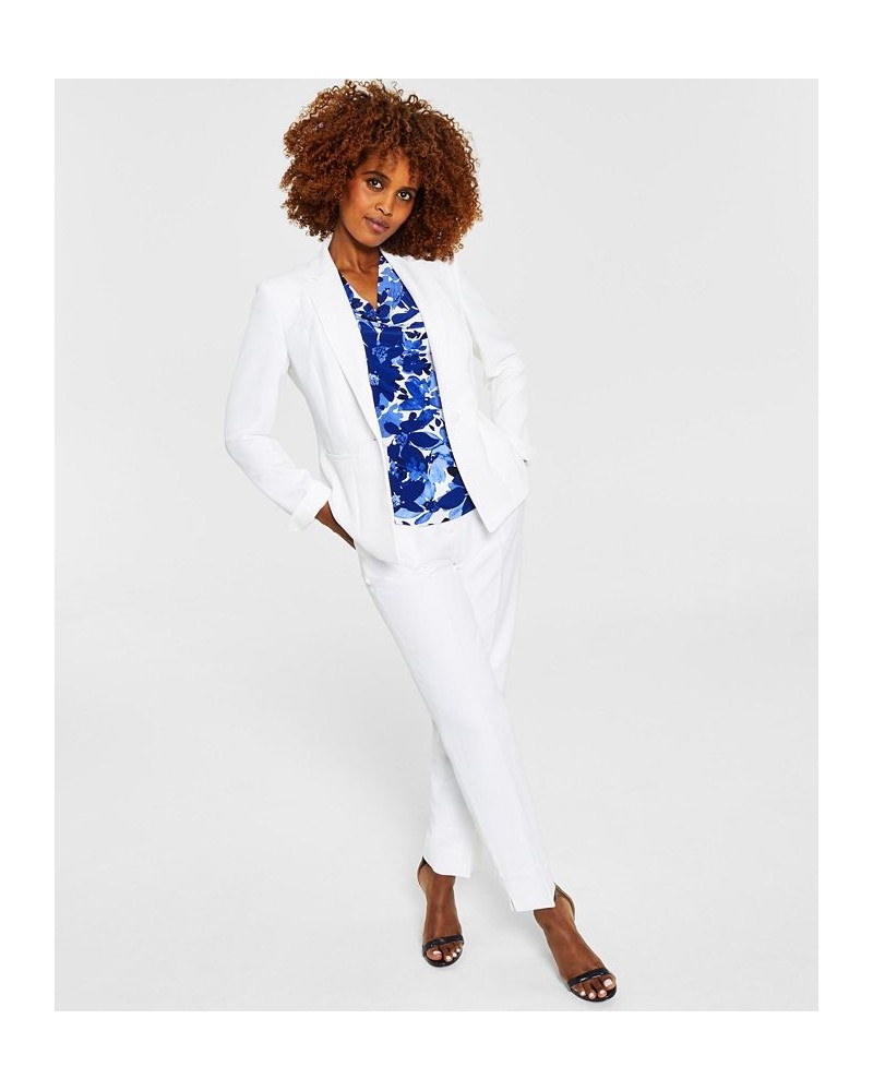 Crepe One-Button Blazer White $32.70 Jackets