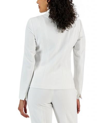 Crepe One-Button Blazer White $32.70 Jackets