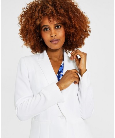 Crepe One-Button Blazer White $32.70 Jackets