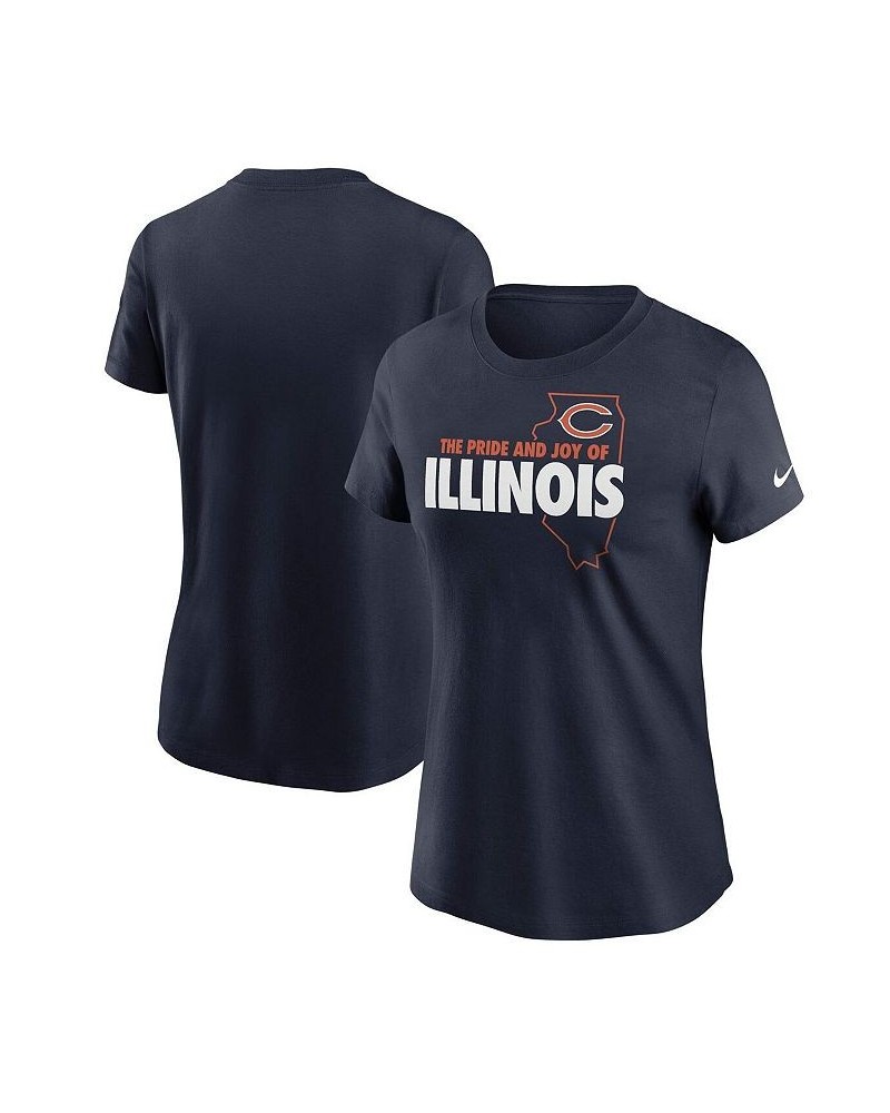 Women's Navy Chicago Bears Hometown Collection T-shirt Navy $23.59 Tops