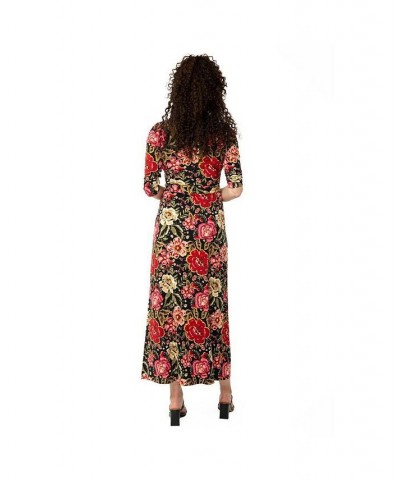 Women's Perfect Wrap Maxi Dress Crown floral red dahlia $74.26 Dresses
