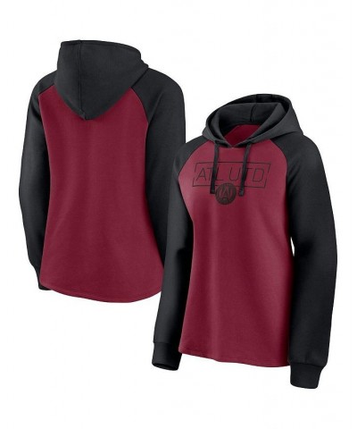 Women's Branded Black and Red Atlanta United FC Logo Raglan Pullover Hoodie Black, Red $33.75 Sweatshirts
