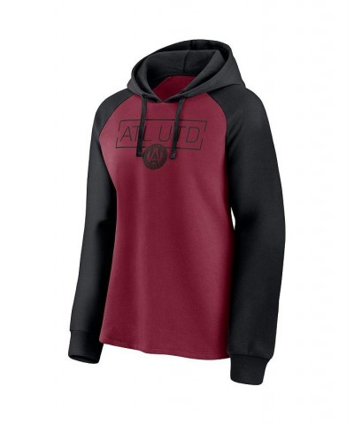 Women's Branded Black and Red Atlanta United FC Logo Raglan Pullover Hoodie Black, Red $33.75 Sweatshirts