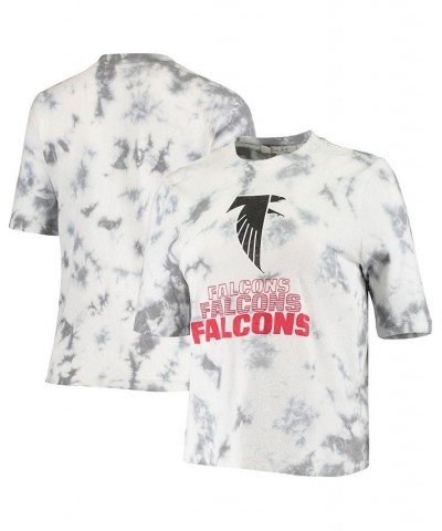 Women's Gray Atlanta Falcons Throwback Team Spirit Tie-Dye T-shirt Gray $27.49 Tops