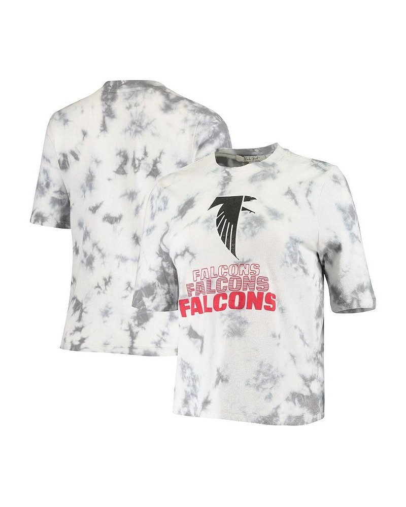 Women's Gray Atlanta Falcons Throwback Team Spirit Tie-Dye T-shirt Gray $27.49 Tops