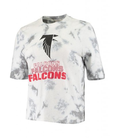 Women's Gray Atlanta Falcons Throwback Team Spirit Tie-Dye T-shirt Gray $27.49 Tops