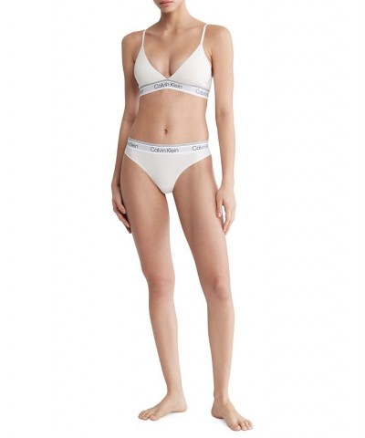 Women's Athletic Lightly Lined Triangle Bralette QF7186 White $20.77 Bras