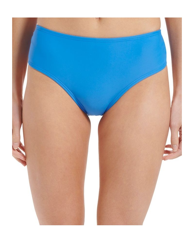Women's Solid Side-Shirred Clean Hipster Swim Bottoms Palace Blue $25.52 Swimsuits
