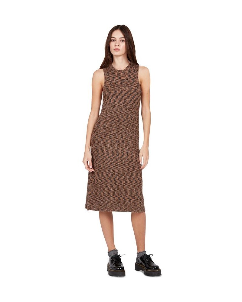Juniors' Spacestone Sweater-Knit Tank Dress Dark Clay $29.12 Dresses