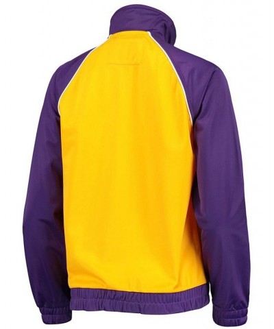 Women's Purple Gold Los Angeles Lakers Backfield Raglan Full-Zip Track Jacket Purple, Gold $45.04 Jackets