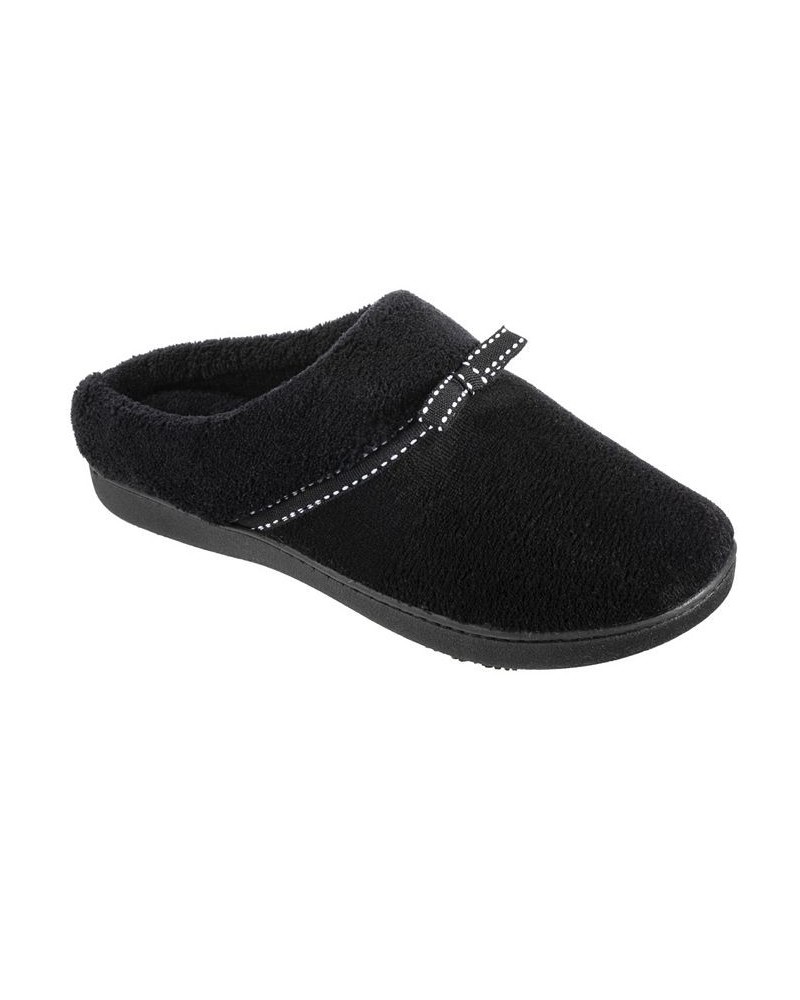 Women's Micro Terry Milly Hoodback Slipper Black $10.18 Shoes
