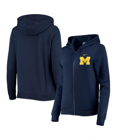 Women's Navy Michigan Wolverines Varsity Fleece Full-Zip Hoodie Navy $36.00 Sweatshirts