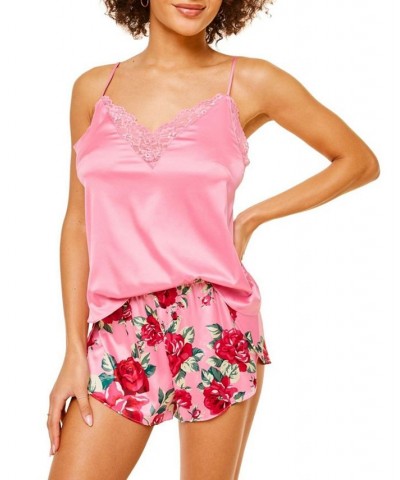 Lainey Women's Pajama Camisole & Short Pajama Set Pink $31.18 Sleepwear