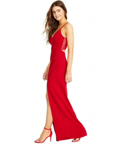 Juniors' Lace-Back Dress Red $20.24 Dresses