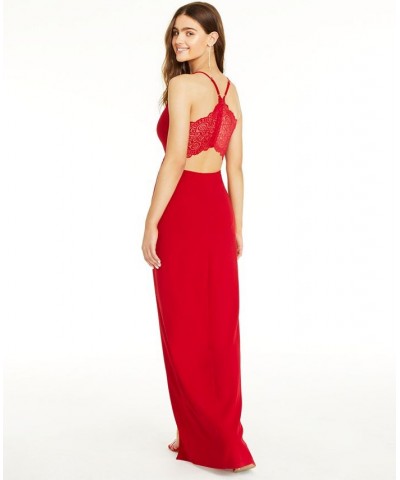 Juniors' Lace-Back Dress Red $20.24 Dresses