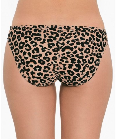 Juniors' Cinched-Back Hipster Bikini Bottoms Spots Amore Natural $14.10 Swimsuits