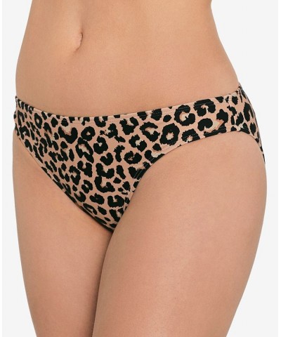 Juniors' Cinched-Back Hipster Bikini Bottoms Spots Amore Natural $14.10 Swimsuits