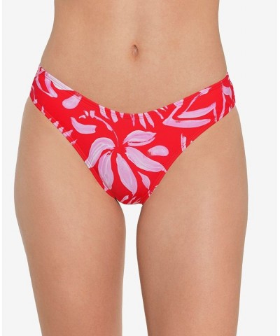 Juniors' Printed Wide-Band Bikini Bottoms Water Colors Multi $12.00 Swimsuits