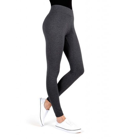 Women's Basic Cotton Leggings Gray $23.32 Pants