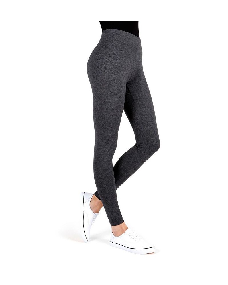 Women's Basic Cotton Leggings Gray $23.32 Pants