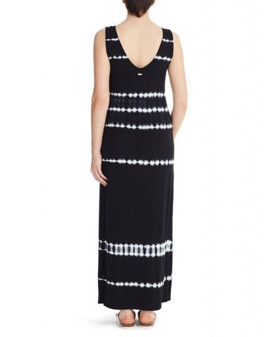 Marc New York Women's Performance Tie Dye V-neck Maxi Dress Black $23.13 Dresses
