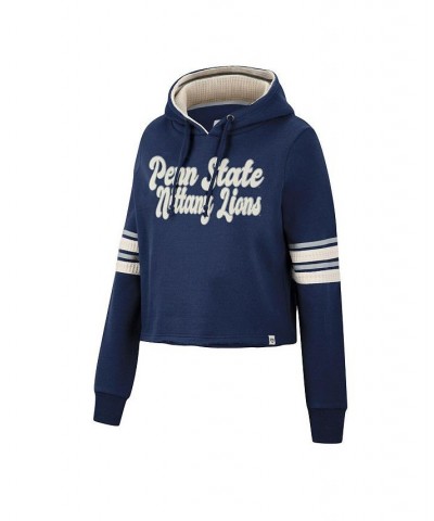 Women's Navy Penn State Nittany Lions Retro Cropped Pullover Hoodie Navy $36.00 Sweatshirts