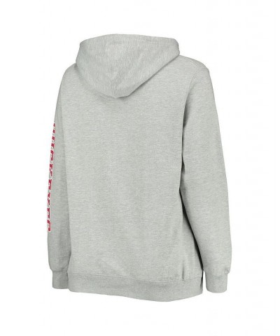 Women's Heathered Gray Ohio State Buckeyes Plus Size Arch Logo Campus 2-Hit V-Neck Pullover Hoodie Heathered Gray $39.74 Swea...