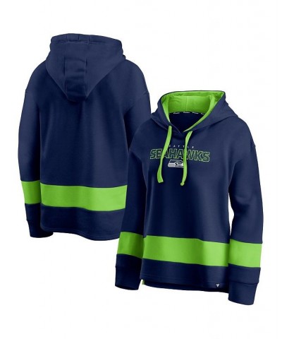 Women's Seattle Seahawks Colors of Pride Colorblock Pullover Hoodie Navy, Neon Green $26.23 Sweatshirts