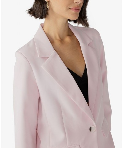 Solid Bryce Woven Blazer Washed Pink $56.99 Jackets