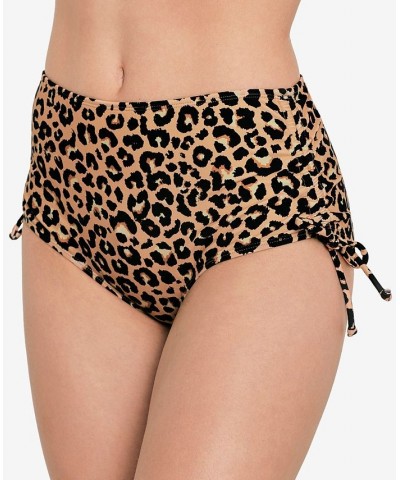 Juniors' Animal-Print Triangle Bikini Top & Side-Tie Bottoms Spots Amore Natural $17.84 Swimsuits