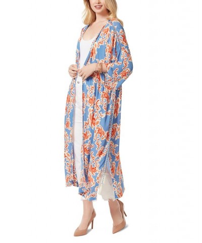 Women's Lailaa Belted 3/4-Sleeve Kimono Defined Botanicals $54.73 Jackets