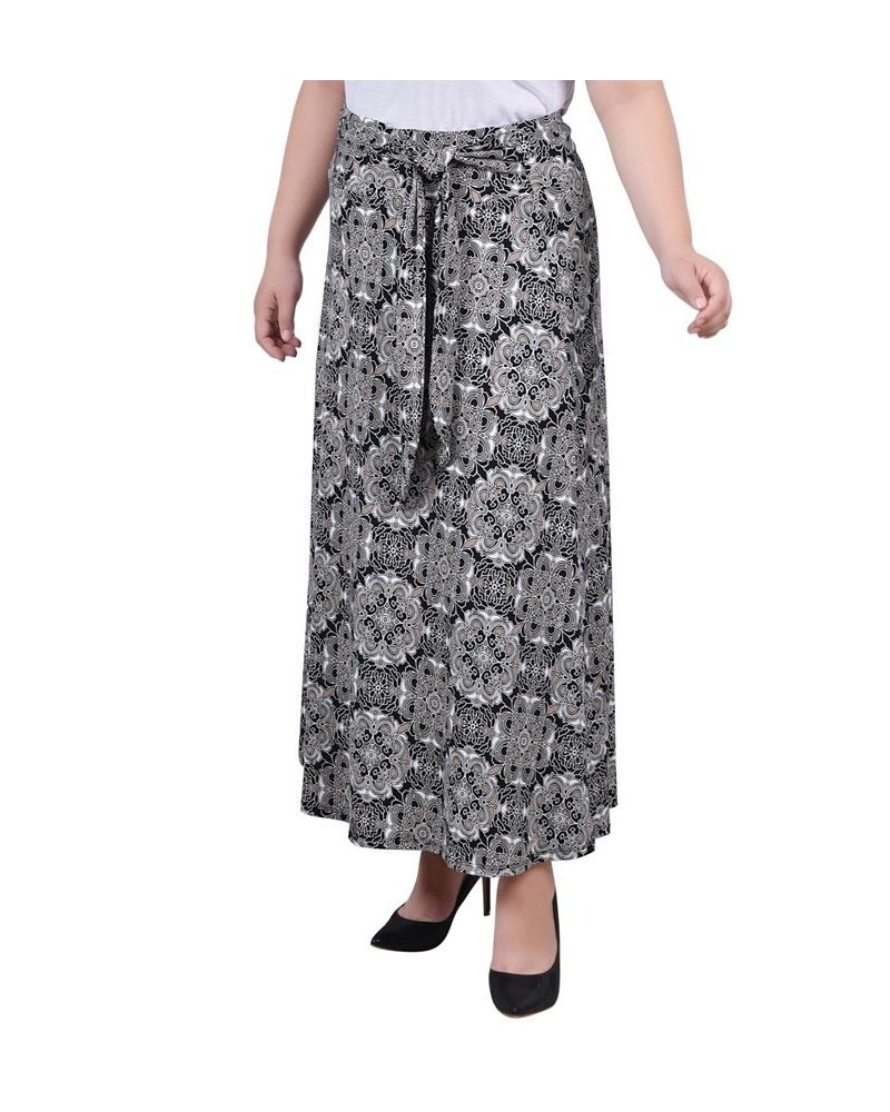 Plus Size Maxi with Sash Waist Tie Skirt Noir Atunis $15.05 Skirts